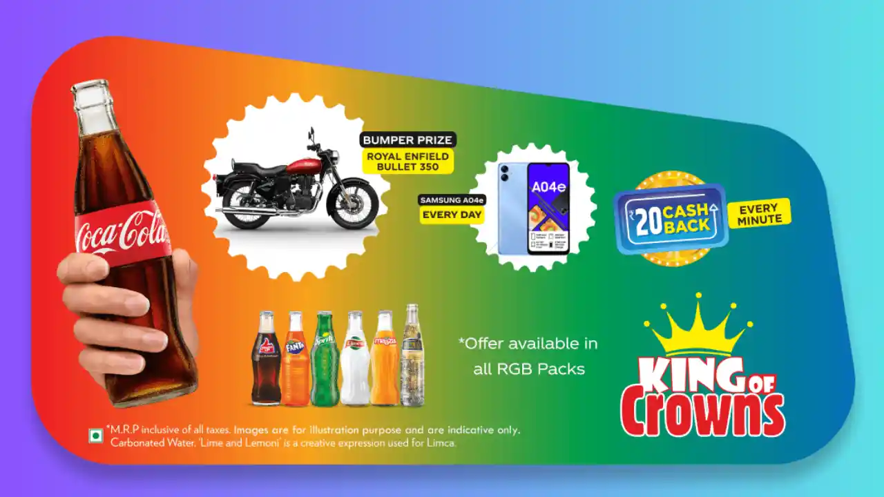 Read more about the article Coca-Cola Kings Of Crowns Offer: Win ₹20 Paytm Cash, Royal Enfield Bullet, Or Samsung Phone