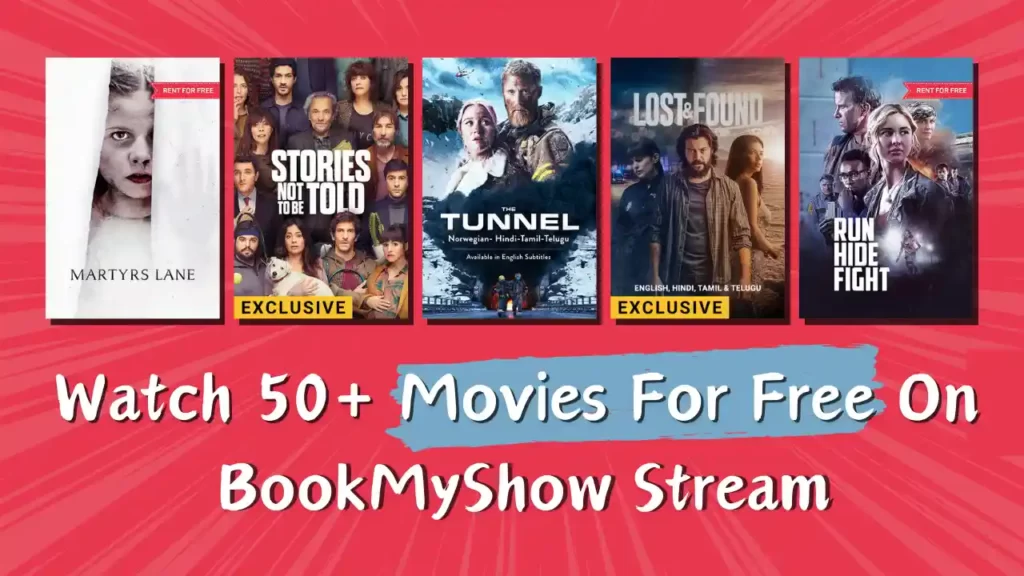 BookMyShow Stream Free Movies