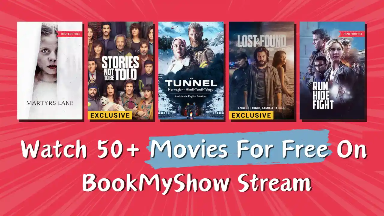 BookMyShow Stream Free 50 Movies Rent For 0