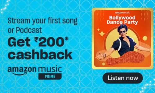Amazon Prime Music Offer: Get ₹200 Cashback On Streaming First Song
