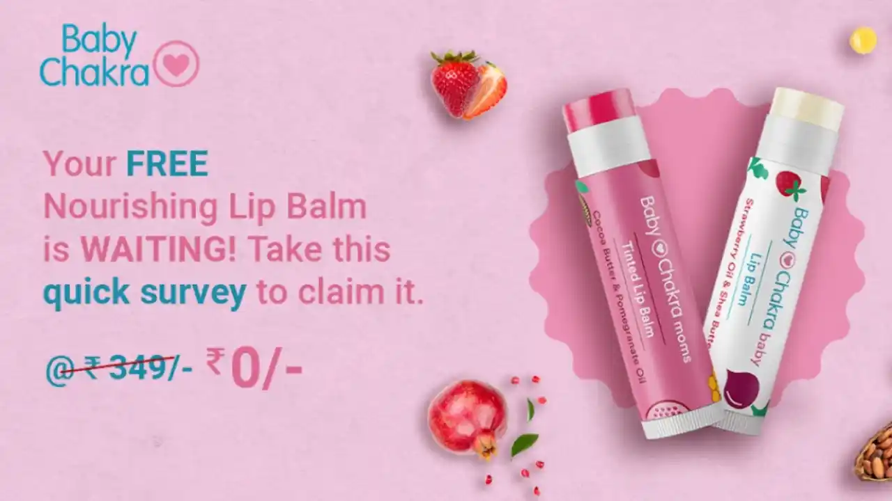 Read more about the article Baby Chakra Free Lip Balm Survey: Free Nourishing Lip Balm Duo @ ₹0