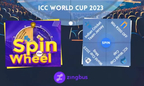 Zingbus World Cup Spin The Wheel: Win Cap, Mug, Jersey, ₹200 Off Coupon