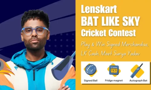 Lenskart Bat Like Sky Cricket Contest: Win Signed Ball, Bat, Fridge Magnet, LK Cash