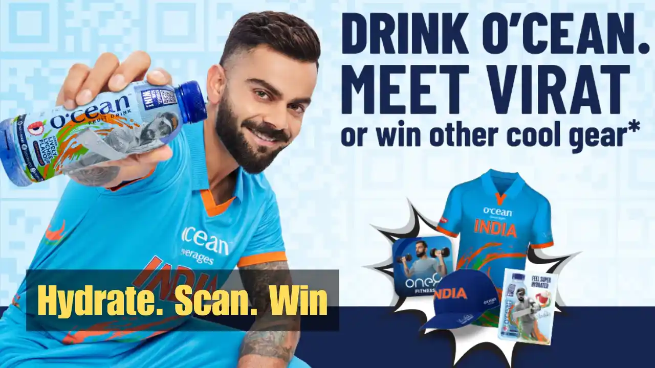 Read more about the article Ocean Beverage Scan QR Code & Win Cool Gear Like India Jersey, Cap, Magnet & More!