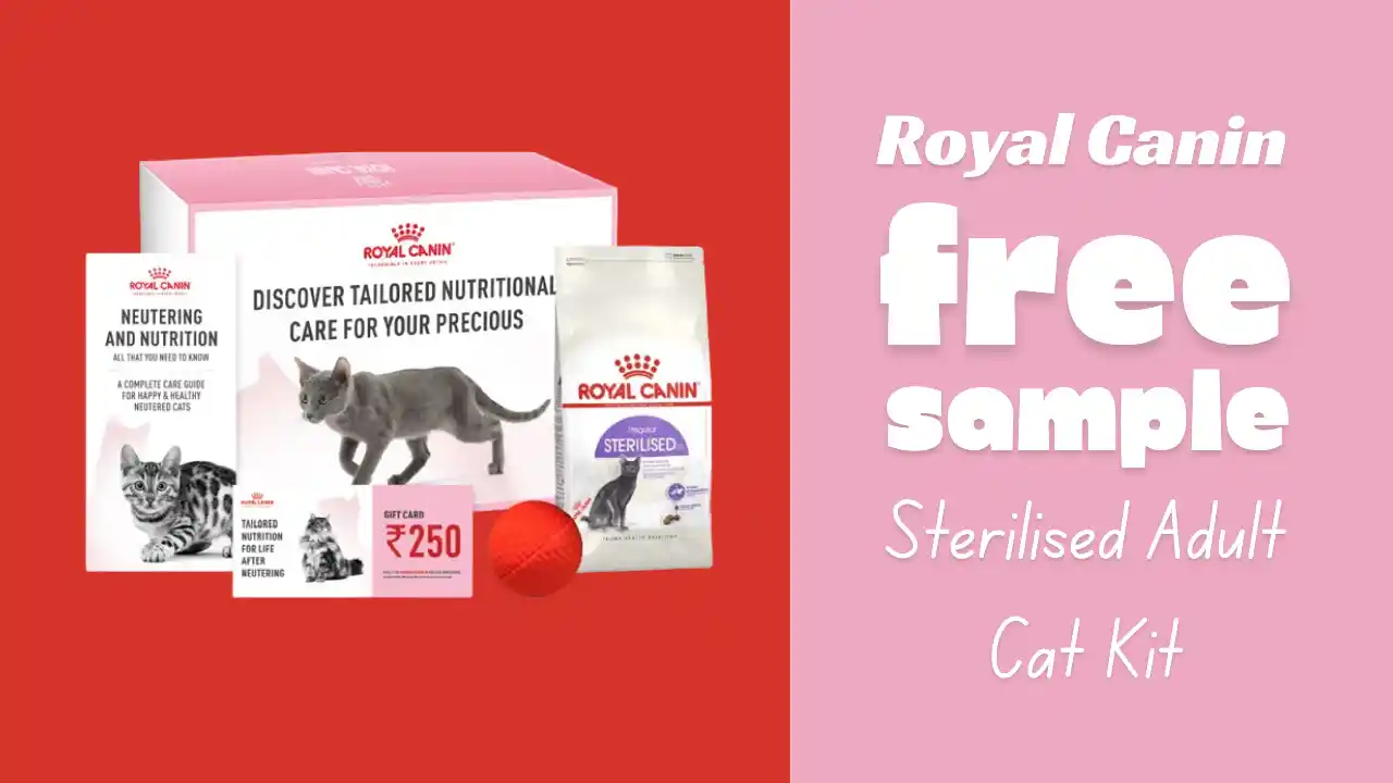 Read more about the article Order Royal Canin Free Sterilised Adult Cat Kit Sample For ₹0 | Starter Kit