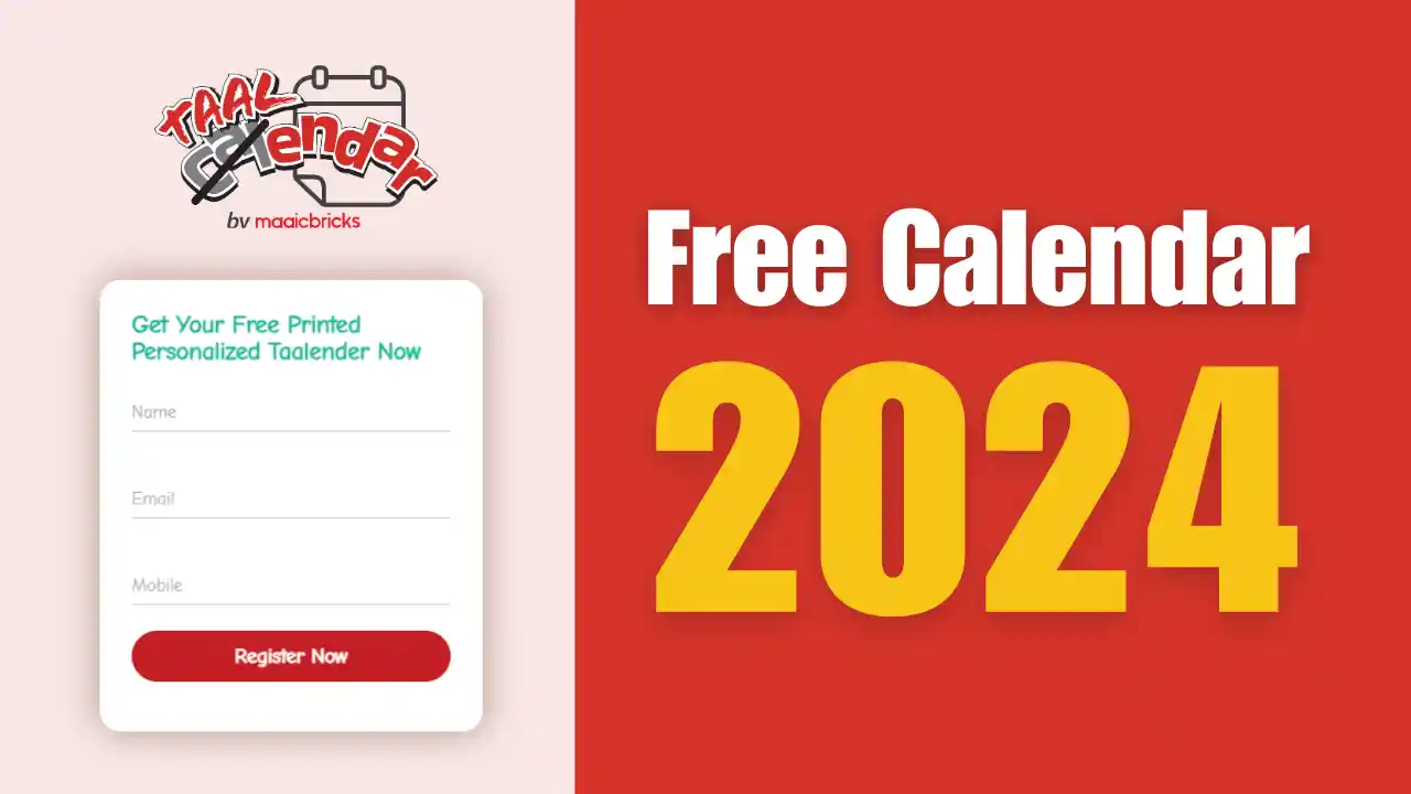 MagicBricks Free Personalised Calendar 2024 #NoMoreTaalna
