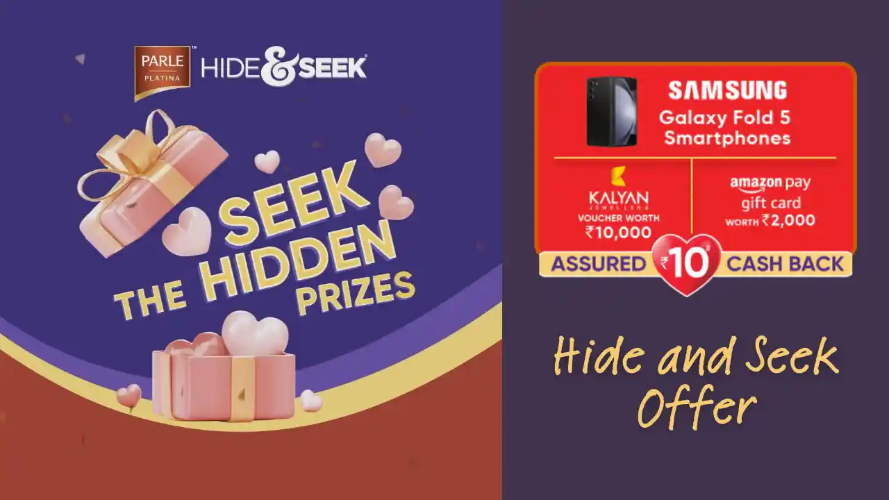 Read more about the article Hide And Seek Hidden Prizes Offer: Win ₹2000 Amazon Gift Card, Samsung Phone, Gold