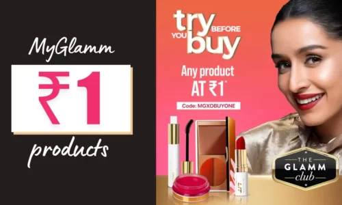 MyGlamm Try Before You Buy Product At ₹1 | Use Code: MGXOBUYONE