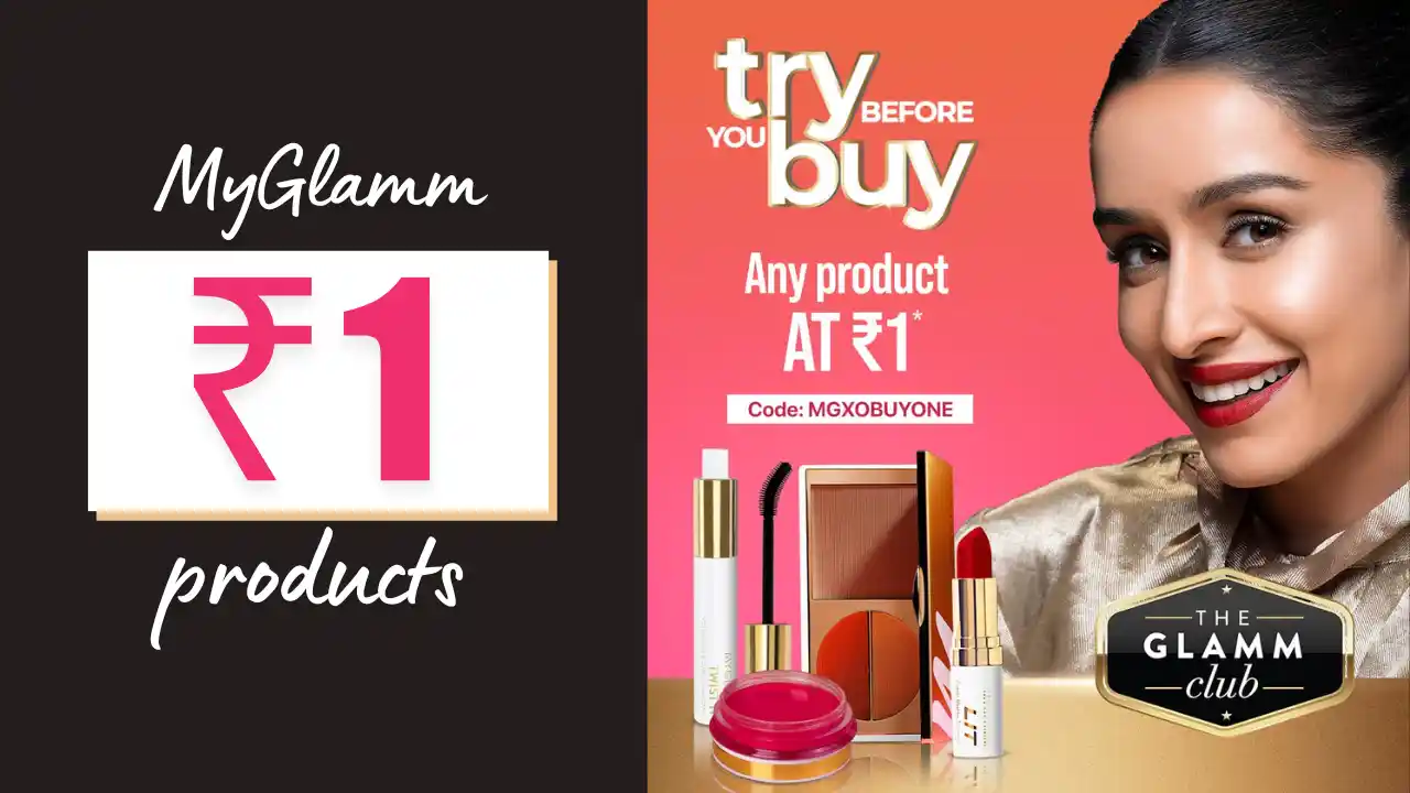 Read more about the article MyGlamm: Try Any Product At ₹1 Before You Buy | Use Code: MGXOBUYONE