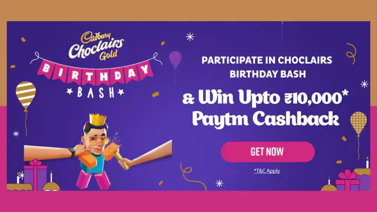 Read more about the article Paytm Cadbury Choclairs Birthday Bash Quiz: Win Free ₹5 Paytm Cash