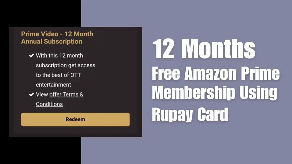 Rupay Card Free Amazon Prime