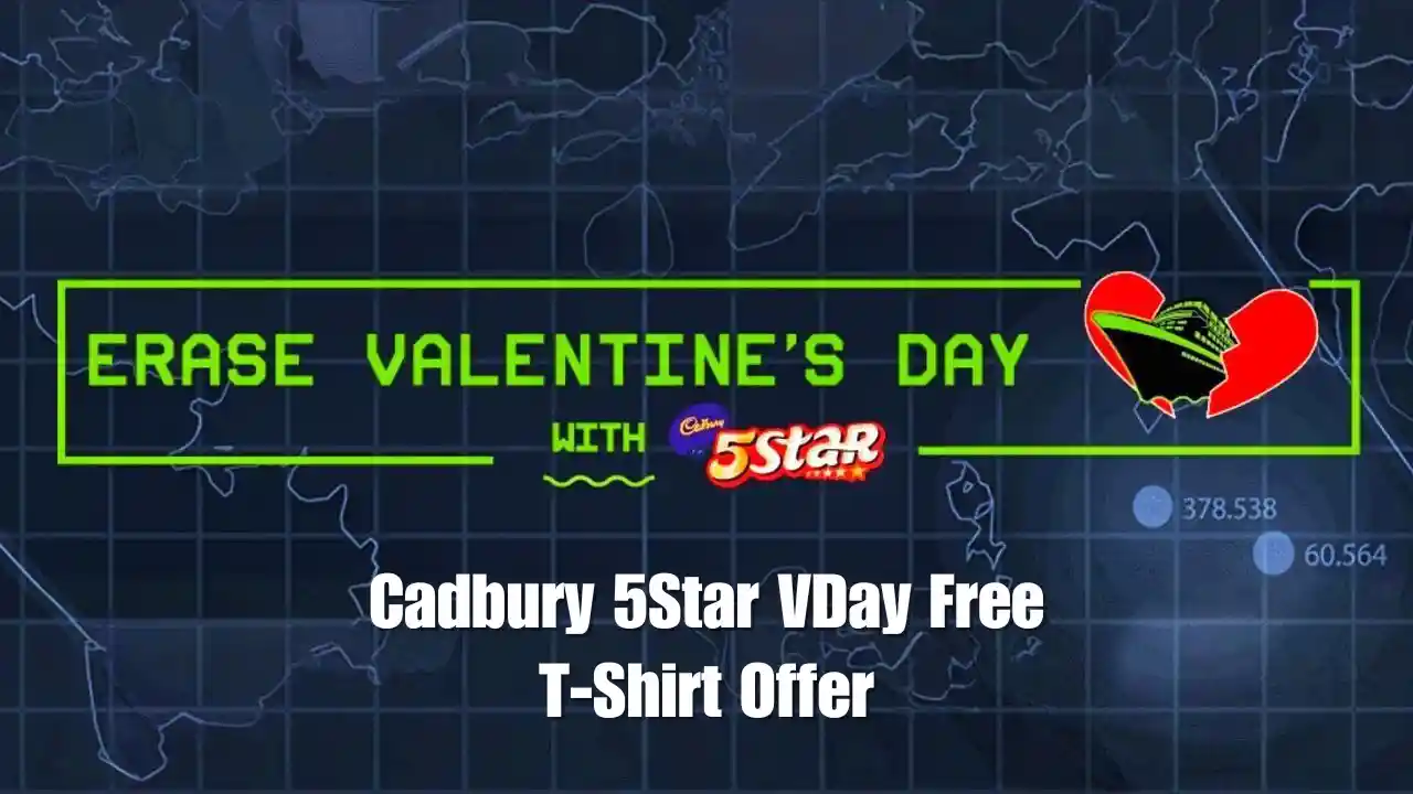 Read more about the article Cadbury 5Star Valentine’s Day Free TShirt Offer | For 200 Lucky Winners