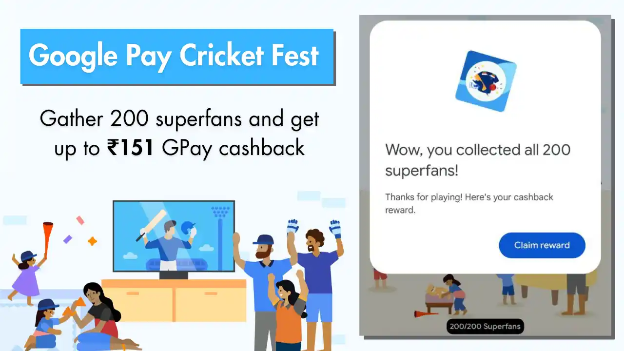 Read more about the article Gather 200 Superfans in GPay Cricket Fest and Get upto ₹151 Cashback