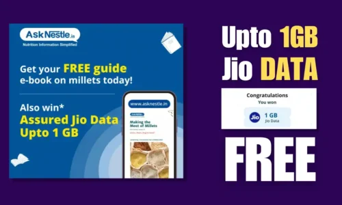 Free 1GB/200MB/100MB Jio Data From Ask Nestle | Answer & Get Assured Prize