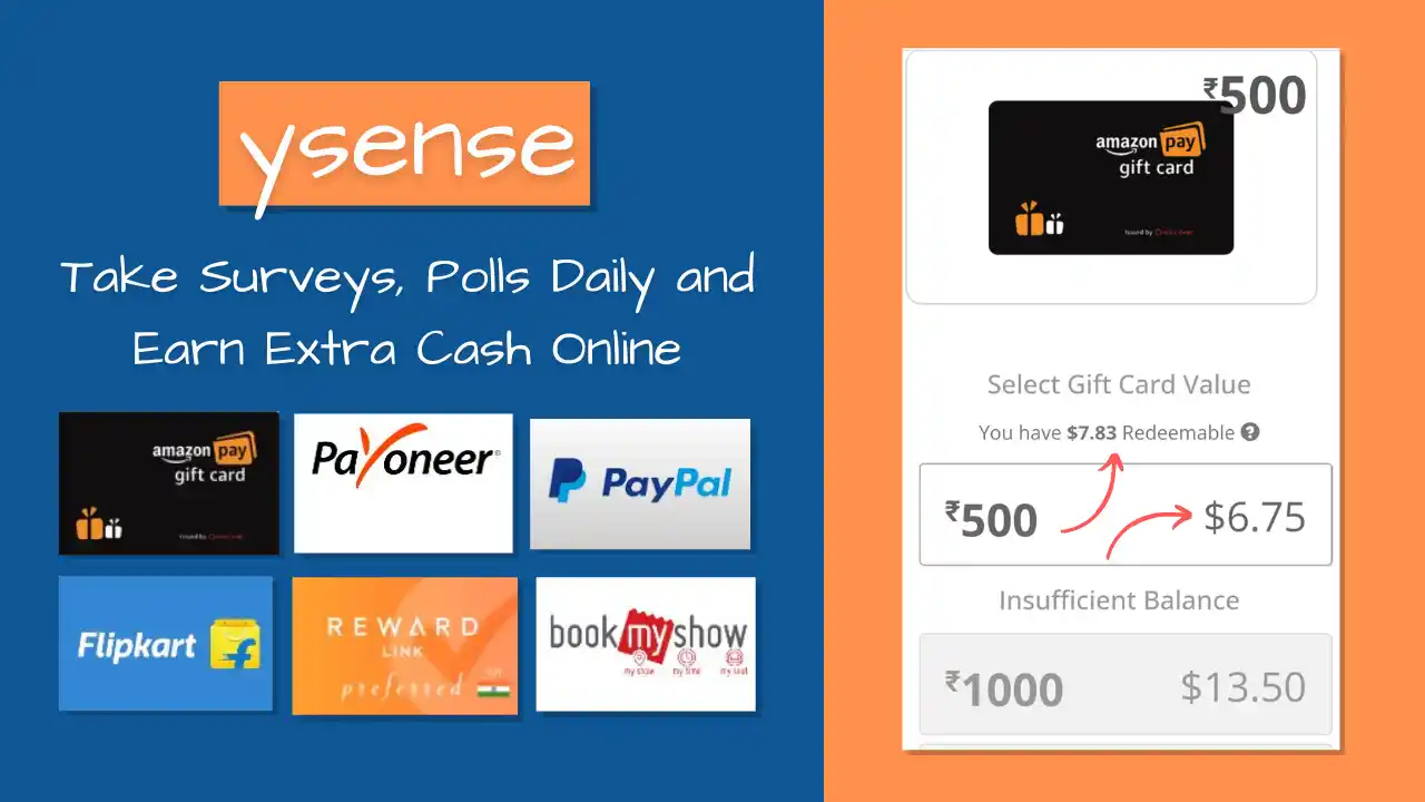 Read more about the article Earn Money From ySense Surveys, Polls | Refer & Earn Upto 30% Commissions
