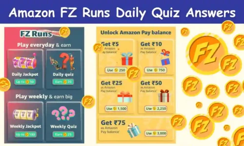 Amazon FZ Runs Daily Quiz Answers 14th April | Win ₹25, ₹50, ₹75 Cash Rewards