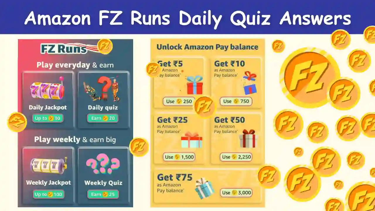 Read more about the article Amazon FZ Runs Daily Quiz Answers 14th April | Win ₹25, ₹50, ₹75 Cash Rewards