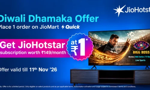 Get JIO Hotstar At ₹1: Place 1 Order On JioMart Quick | Diwali Dhamaka Offer